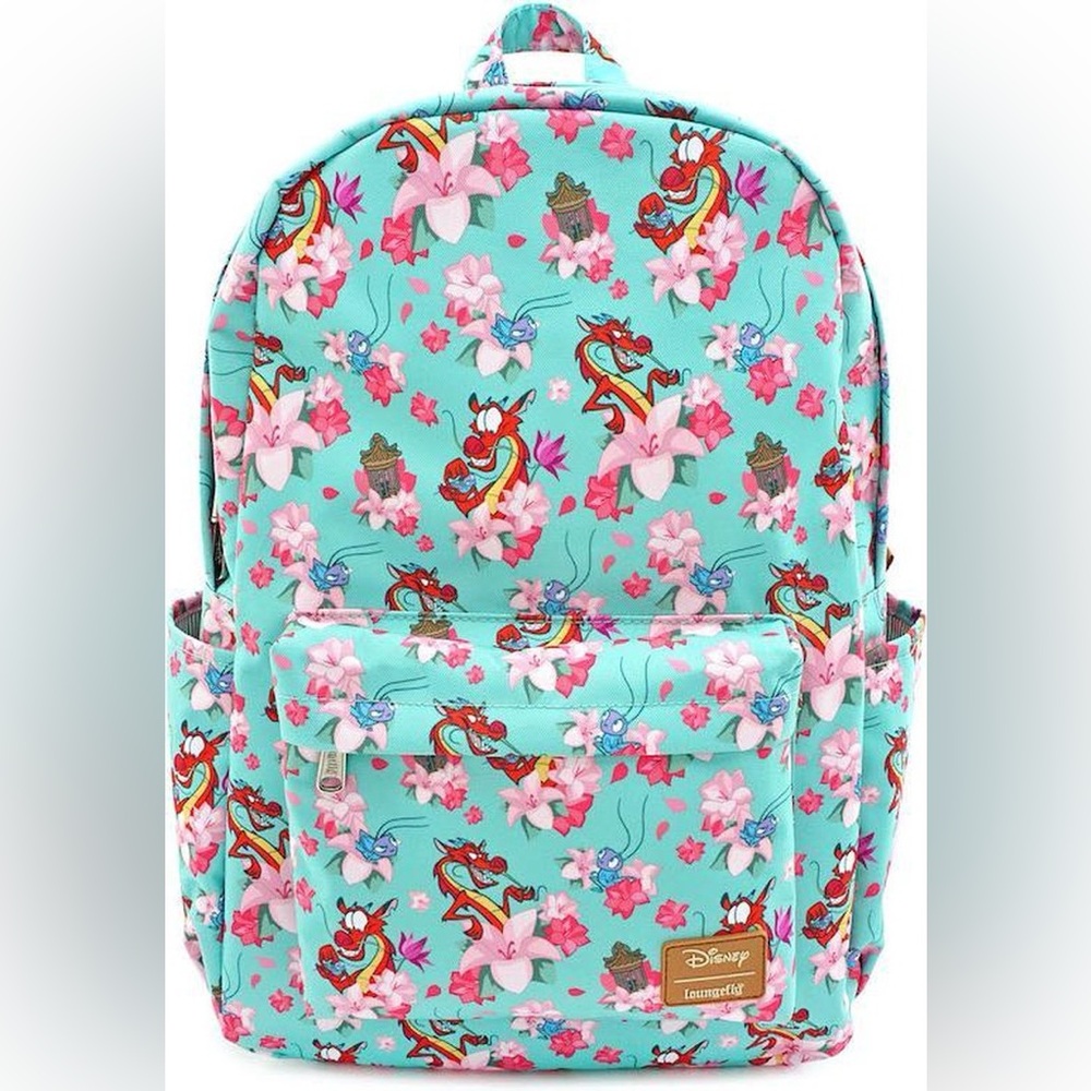 Loungefly Mulan Mushu and Cri-Kee Nylon Backpack “Rare” NWT